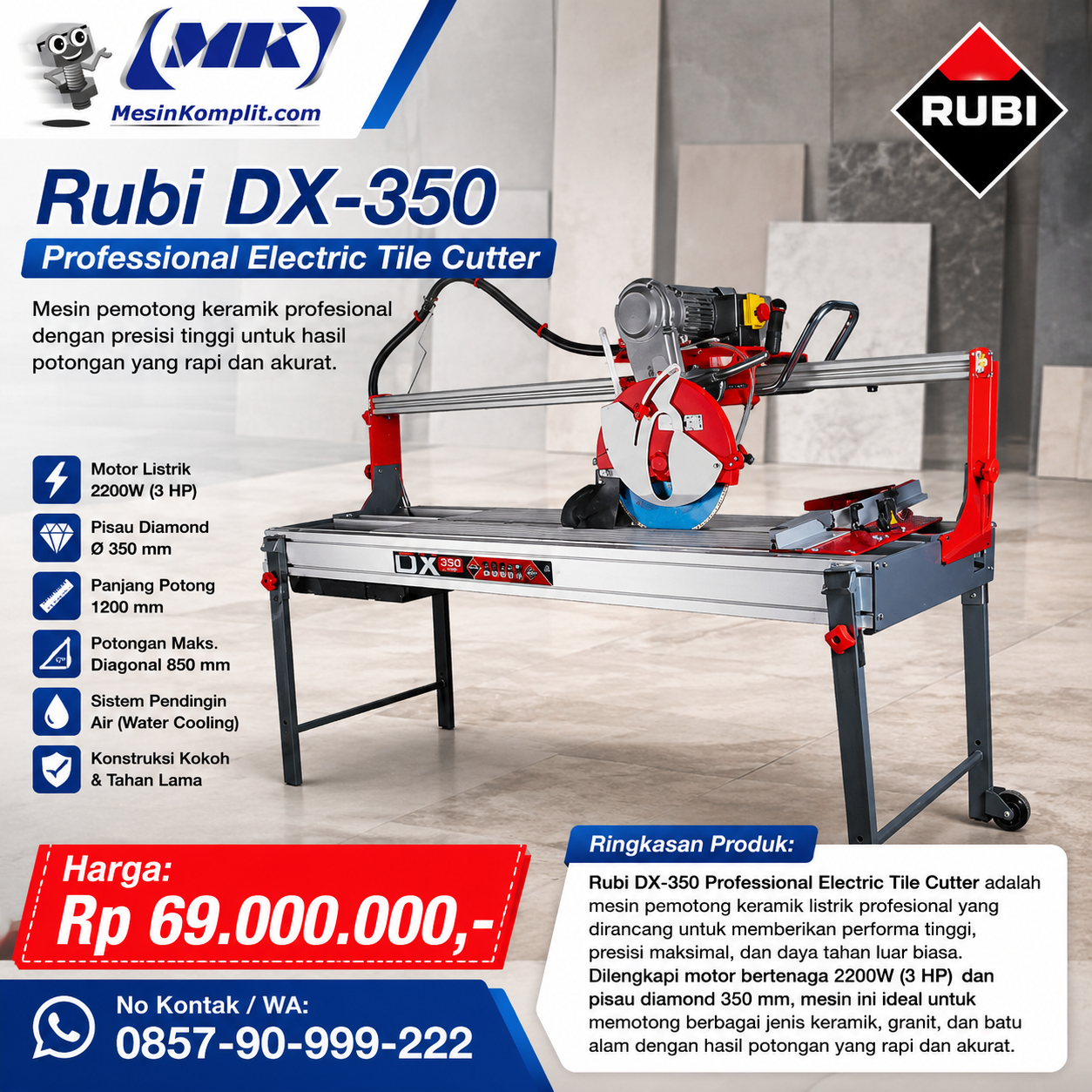 Potong Granit Rubi DX-350...